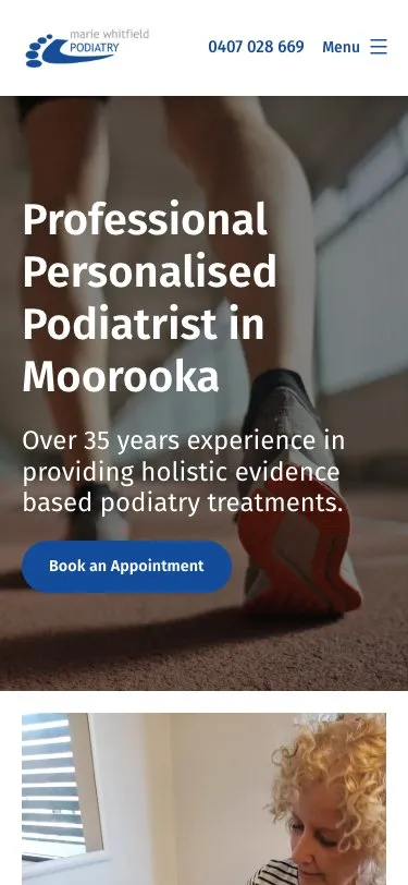 Marie Whitfield Podiatry mobile