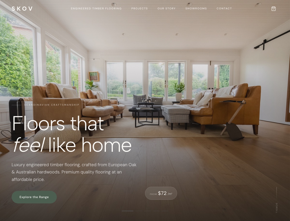 Skov Floors website
